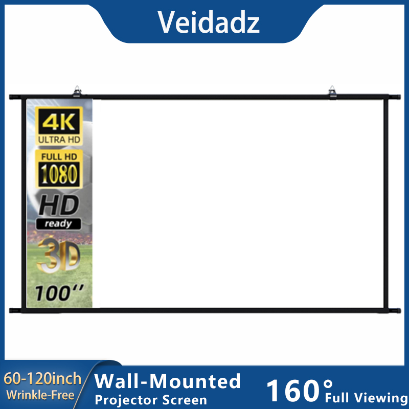 Home Cinema Screen - VEIDADZ Projektör Perdesi Duvara Monte Edilebilir