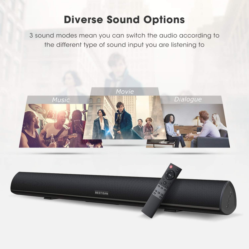 Home Cinema Center - Güçlü TV Soundbar Kablolu 100W Bluetooth