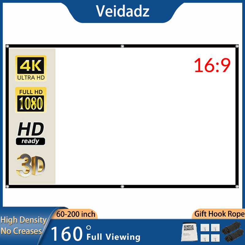 Home Cinema Screen - VEIDADZ 60-200 inç Taşınabilir Katlanabilir Projektör