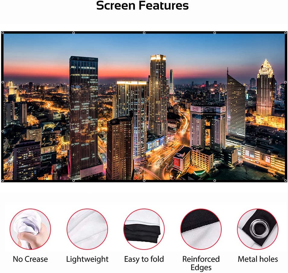 VEIDADZ 60-200 inç Taşınabilir - Home Cinema Screen incelemesi ve fiyatı